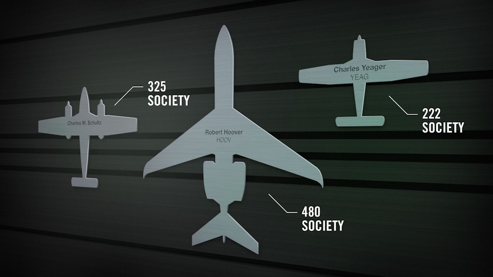 Donor plaque mockups (airplane)